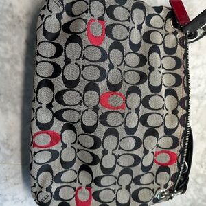 Red and Black Coach Purse